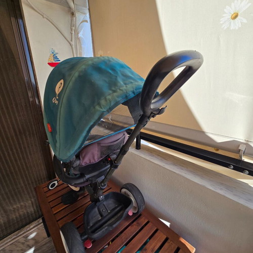 QPlay Rito children's tricycle stroller like new, multifunctional