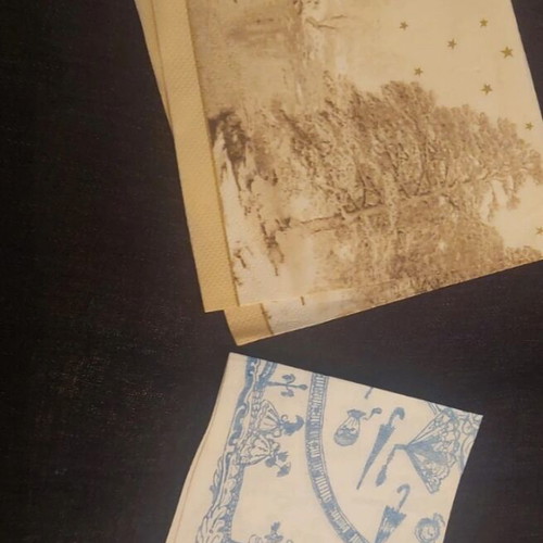 Decoupage napkins like new