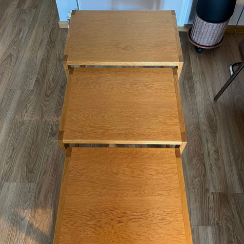 Swedish oak mid century nesting tables like new