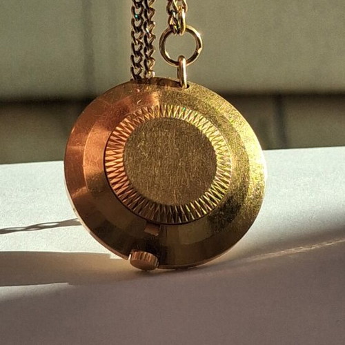 Retro Chaika Gold Plei Women's Winding Necklace Watch like new