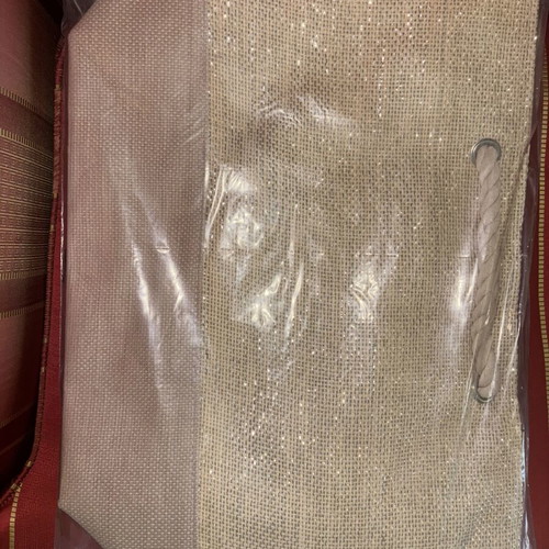 Beach bag new, beige and silver shoulder style