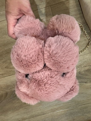 Lapin House children's pink backpack bag new teddy bear