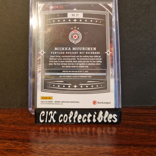 Panini Euroleague Origins Mikka Muurinen card /149