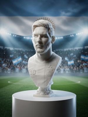 Lionel Messi Bust collectible 3D printed sculpture new