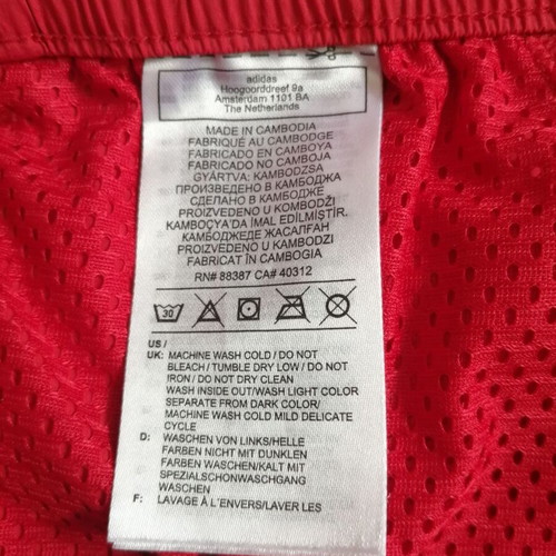 Adidas women's retro sports shorts size S like new, red