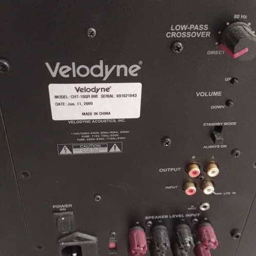 Velodyne CHT 10QR subwoofer used, needs amplifier repair, with remote