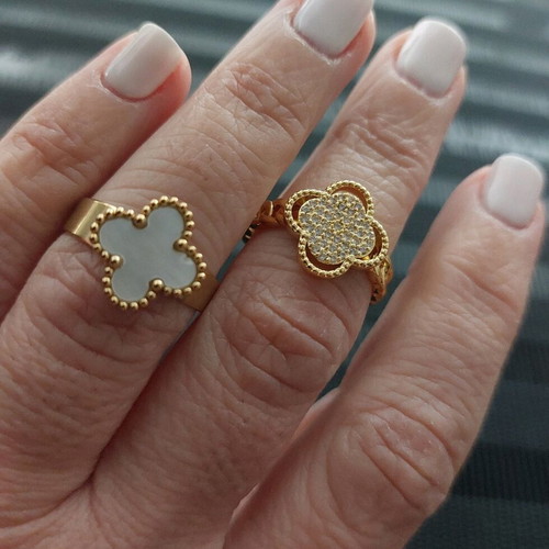 Adjustable ring new, gold color, stainless steel