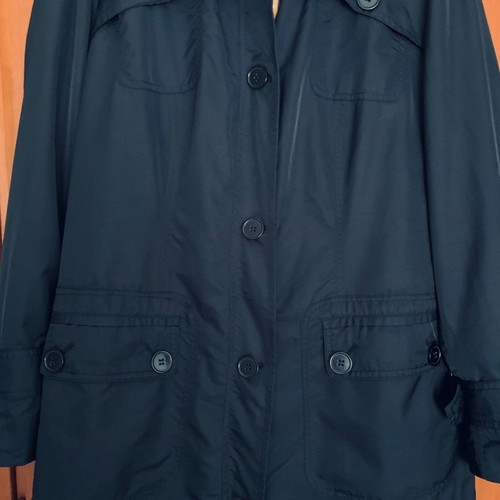 Women's coat new, black with warm removable lining and belt