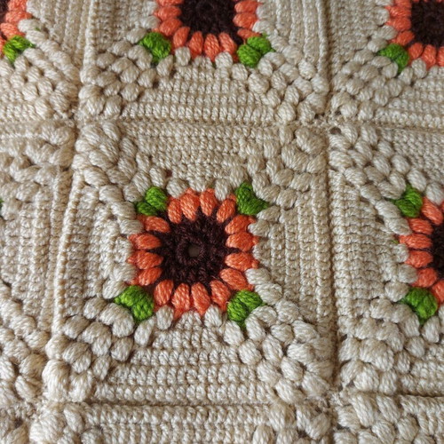 Handmade double crochet blanket new 180x110 cm