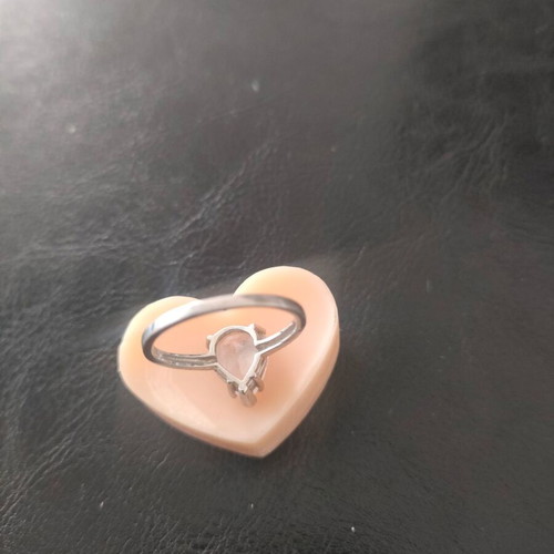 Silver solitaire ring new with hallmark