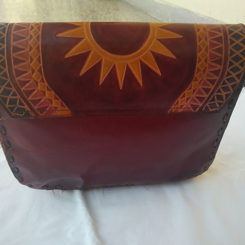 Zara leather shoulder bag used boho
