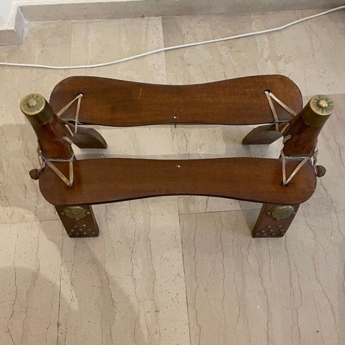 Leather Long Stool retro 70s, like new