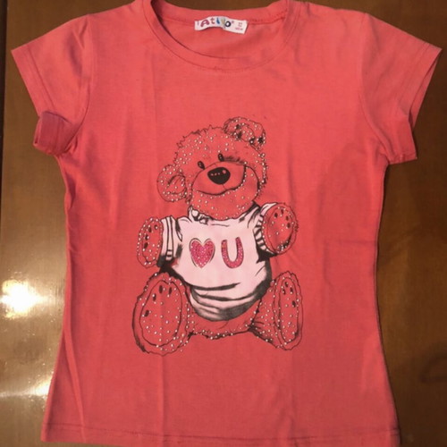 Ativo T-shirt for 10-year-old girls, pink, size 140 cm