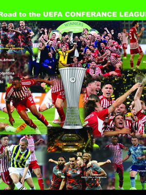 Αφίσα Ολυμπιακού Road to the UEFA Conference League 50χ70 καινούργια