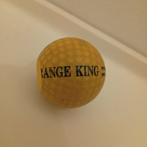 Range King golf ball used for practice