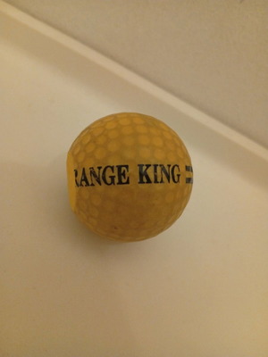 Range King golf ball used for practice