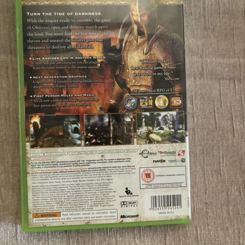 The Elder Scrolls IV Oblivion Xbox 360 game, English