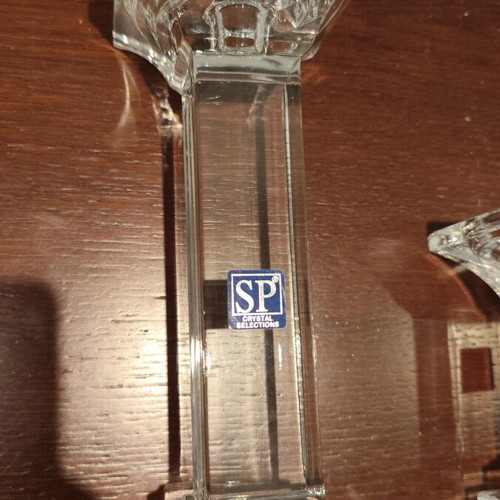Set of 2 crystal candlesticks SP Crystal Selections like new