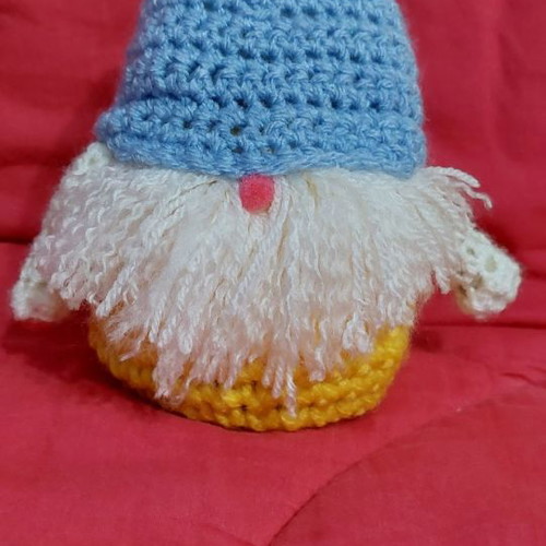 Handmade decorative gnome new, crocheted by hand
