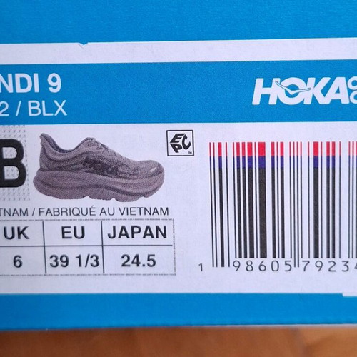HOKA Bondi 9 women's running shoes, anthracite, size 39 1/3