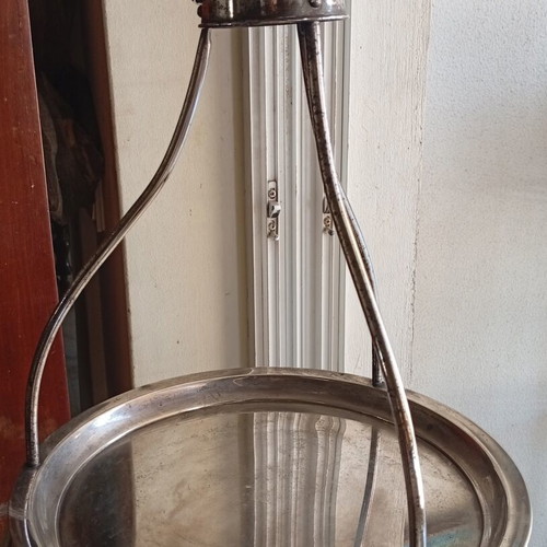 Traditional Collectible Silver-Plated Hanging Coffee Tray Lambidis