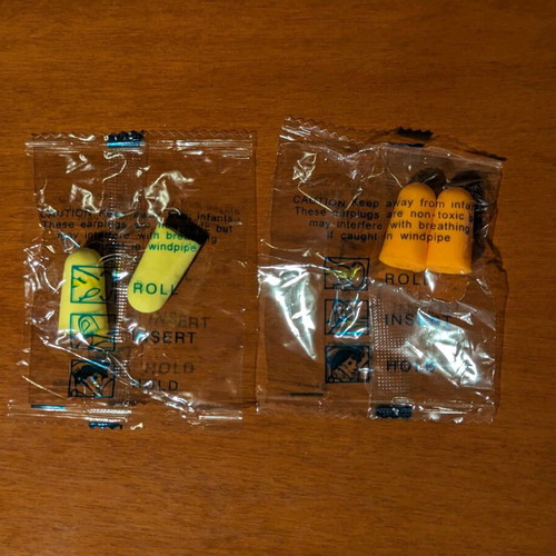 Earplugs new, 2 pairs