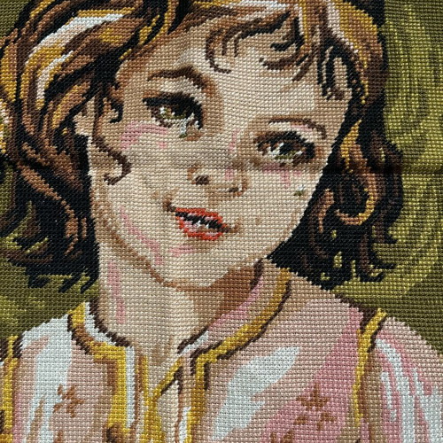 Handmade embroidery like new, framed 0.49x0.36