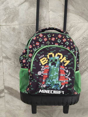 Τσάντα Minecraft δημοτικού με ρόδες