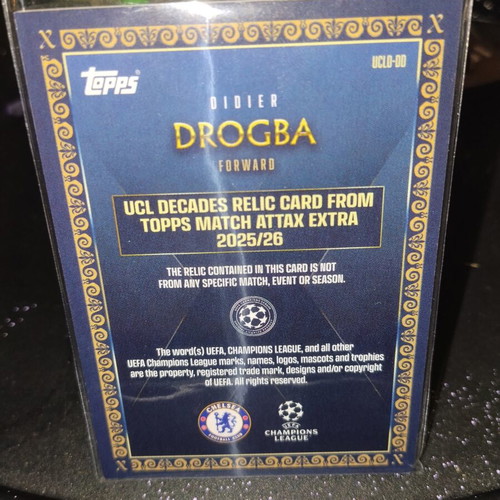 Drogba UCL Decades Match Attax card new
