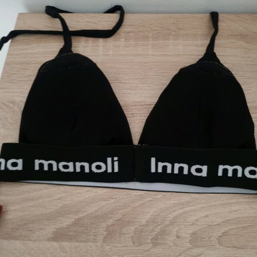 Inna Manoli high-waisted bikini set like new, size S, black