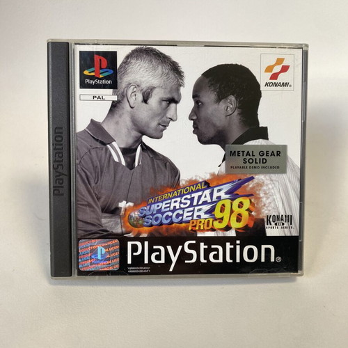 International Superstar Soccer 98 with Metal Gear Solid Demo PlayStation 1 PS1 like new