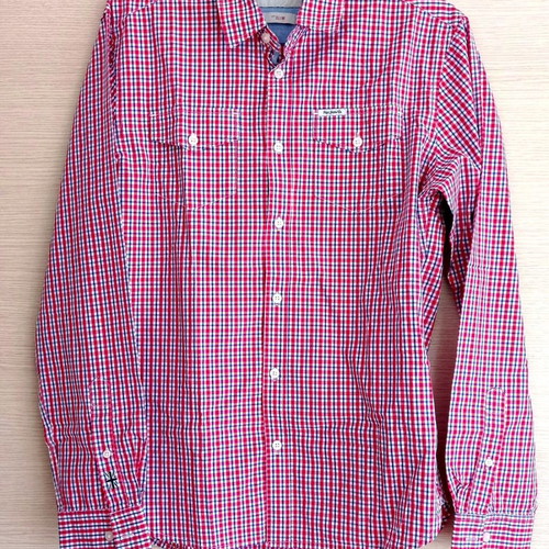 Pepe Jeans London checked shirt used, red, size small