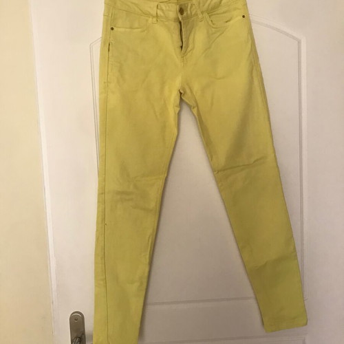Zara Skinny Pants No 38 like new, pastel yellow
