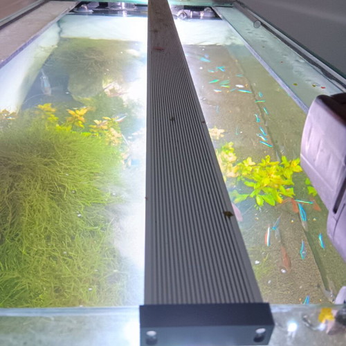 350-liter aquarium with stand, Aqua Nova XCF filter, heater, LED light