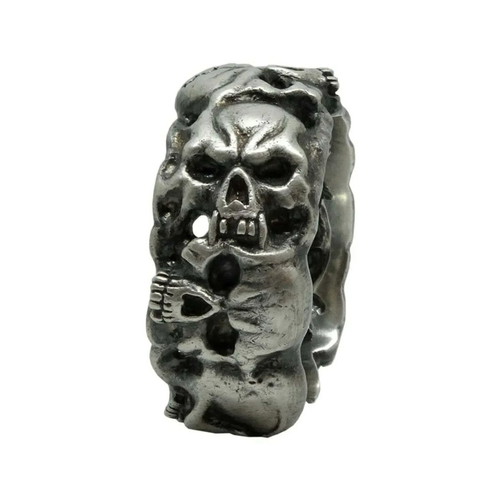 Handmade Sterling Silver 925 Skull Band Ring New