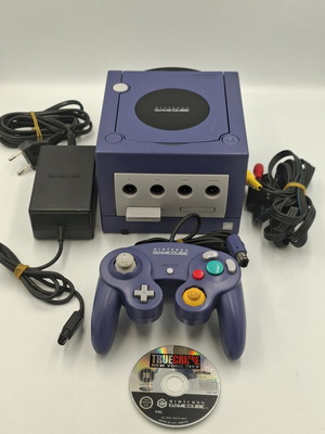 Nintendo GameCube bundle with controller, memory card, and game