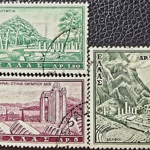 Γραμματόσημα Ελλάδα 1961 μεταχειρισμένα, σετ 3