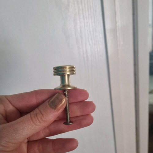 Knobs gold/brass matte finish, 27 pieces, like new