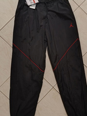 Jordan track pants new large oversized fit black and red