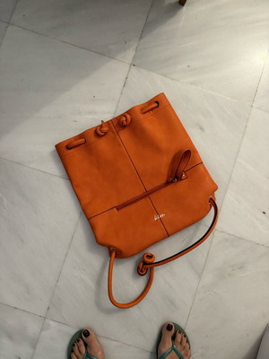 KEM backpack bag like new, orange spring-summer color