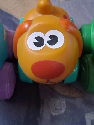 Playskool 3 rolling animal toys used, hippopotamus, dog, turtle