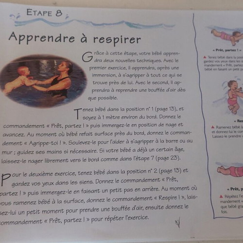 Swimming Learning Manual for Babies like new, French with Greek translation