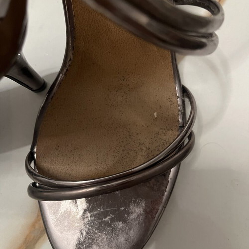 Nak platform sandals like new, size 40, black and silver