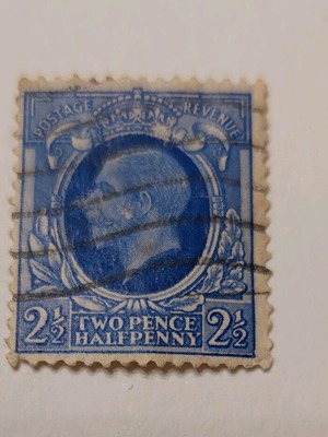 Γραμματόσημο King George V 2½d μπλε μεταχειρισμένο
