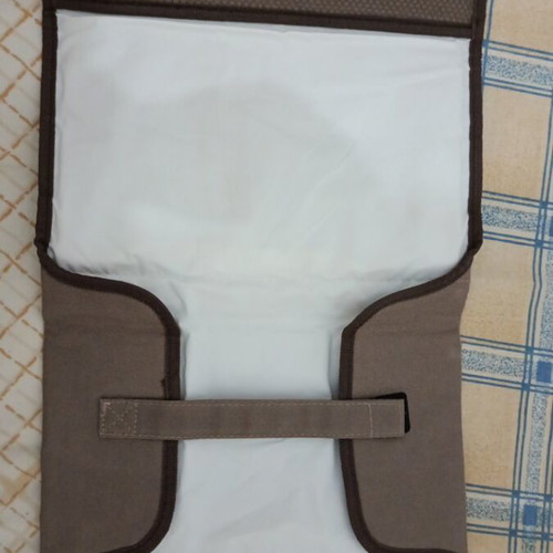 Baby bag used with travel changing mat