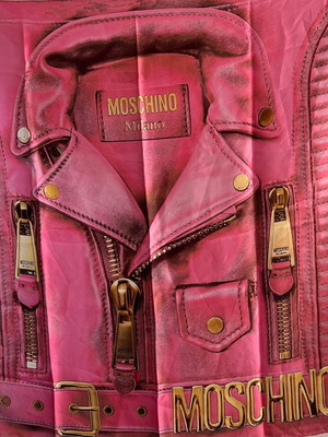 Moschino silk scarf new, multicolor 90x90 cm