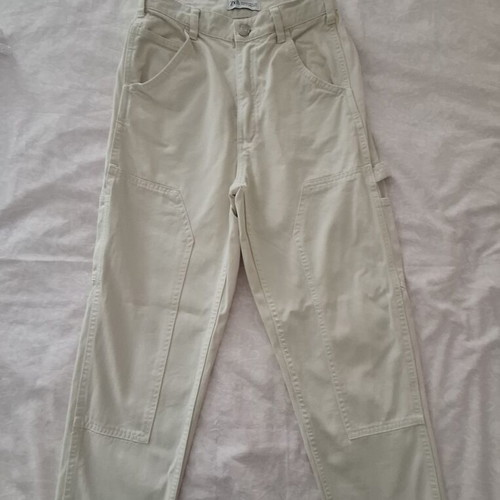 Zara off-white cargo pants like new, XS