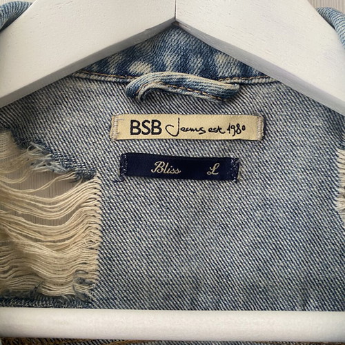 BSB denim jacket used, size Large, blue