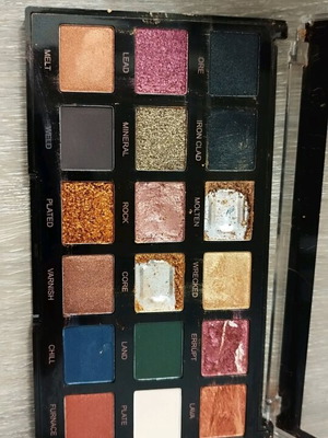 Revolution Pro 18-Color Eyeshadow Palette used