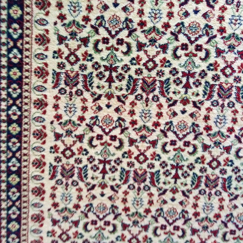 Biocarpets rug 2.50x3.00 new, ecru with repeating pattern